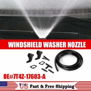 1 Pair New Windshield Washer Jet Nozzle Set 7T4Z-17603-A For FORD F-250 F-350 - Picture 1 of 20