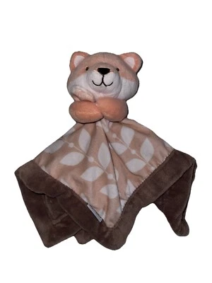 Boneca de pelúcia Carters Fox Baby Lovey cobertor estampa de folha de pelúcia abraçando brinquedo marrom - Imagem 1 de 4