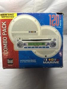 Marine Dual CD Player AM/FM Receiver w/6.5" Speakers Pair MXCP45 120W Open Box - Picture 1 of 14