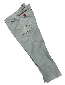 Wrangler Mens Riggs Workwear Ripstop Ranger Cargo Beige Pants Size 44” x 31”