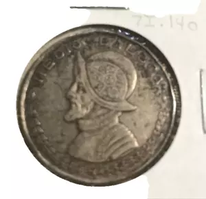 elf Panama 1/2 Balboa 1961 Silver - Picture 1 of 2