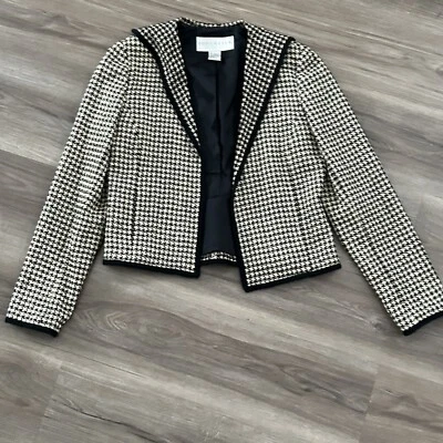 DONCASTER Wool Blend  Open Front Blazer Sailor Collar Women Sz 6 - Image 1 of 4
