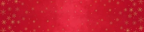 Cotton Gold Metallic Ombre Snowflakes on Red Fabric Print by the Yard D500.57 - Изображение 1 из 1