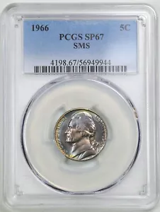 1966 5C Special Mint Set Jefferson Nickel SP67 PCGS 56949944 Toned - Picture 1 of 4
