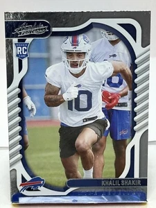 Tarjeta de novato (RC) 2022 Panini Absolute Football #179 Khalil Shakir base - Imagen 1 de 2