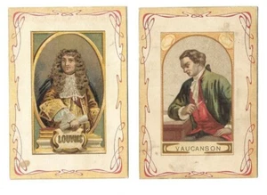 Lot de 2 chromos - Louvois Vaucanson - Chromo  - Trade card - Picture 1 of 2
