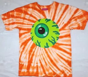 Mishka Keep Watch T-Shirt Men Sz M Orange Spiral Tie-Dye Short Sleeve - Picture 1 of 8