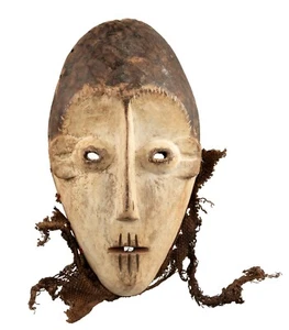 Masque Lega africain 27.5 cm - Décor ethnique unique # 479 - Imagen 1 de 7