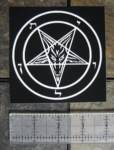 4x4" Pentagramm Aufkleber - Decal Autoaufkleber Okkult Baphomet Satanic Satan Leviathan - Bild 1 von 2