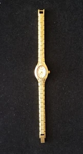 Waltham Diamond Classic Gold Tone Watch WAW017 Link Band 6.25" Max New Battery - Picture 1 of 4