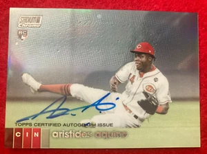Aristides Aquino 2020 Stadium Club Chrome Autographs Cincinnati Reds #CAAQ AUTO - Picture 1 of 4
