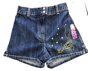 Gymboree vintage  2003 SPLASH blue jean denim turtle  SHORTS  8  NWT - Picture 1 of 2