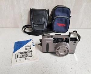 1996 Vintage Canon Sure Shot Z135 Caption Point & Shoot 35mm Film Camera + Case - Picture 1 of 17