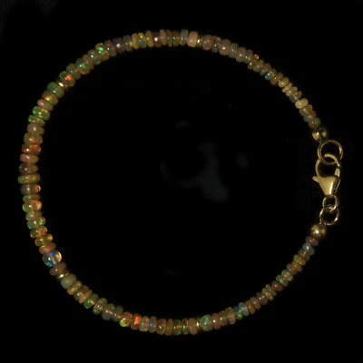 Edel-Opal Armband 925 Silber vergoldet Armkette Z352 - Bild 1 von 4