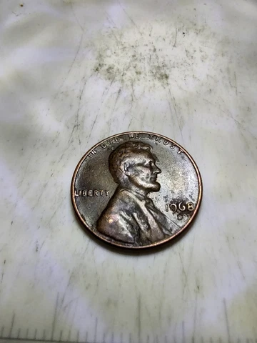 1968 d Penny, Error's , Filled D , L On Rim Cover