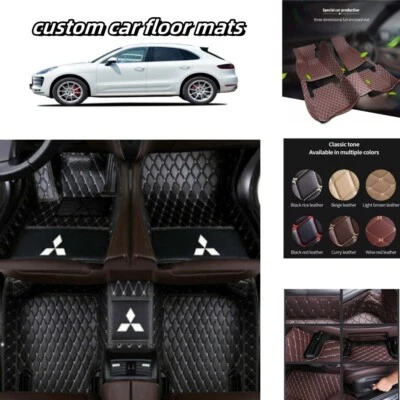 For Mitsubishi All Model Auto Luxury Custom Car Floor Mats Carpets Waterproof - Image 1 of 4