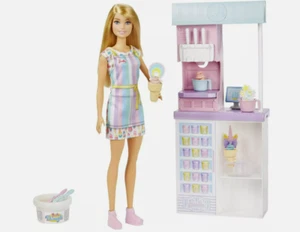 Bambola bionda gelateria BARBIE puoi essere qualsiasi cosa con supporto e accessori NUOVA - Foto 1 di 7
