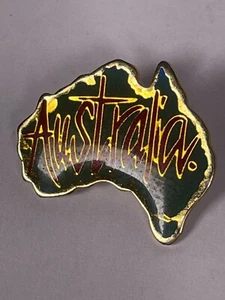 Pin de solapa dorado/negro mapa de Australia - Imagen 1 de 2