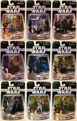 JUEGO COMPLETO DE 9 FIGURAS COLECCIÓN SAGA STAR WARS WAVE 7 BATTLE OF ENDOR Foto 1 de 4