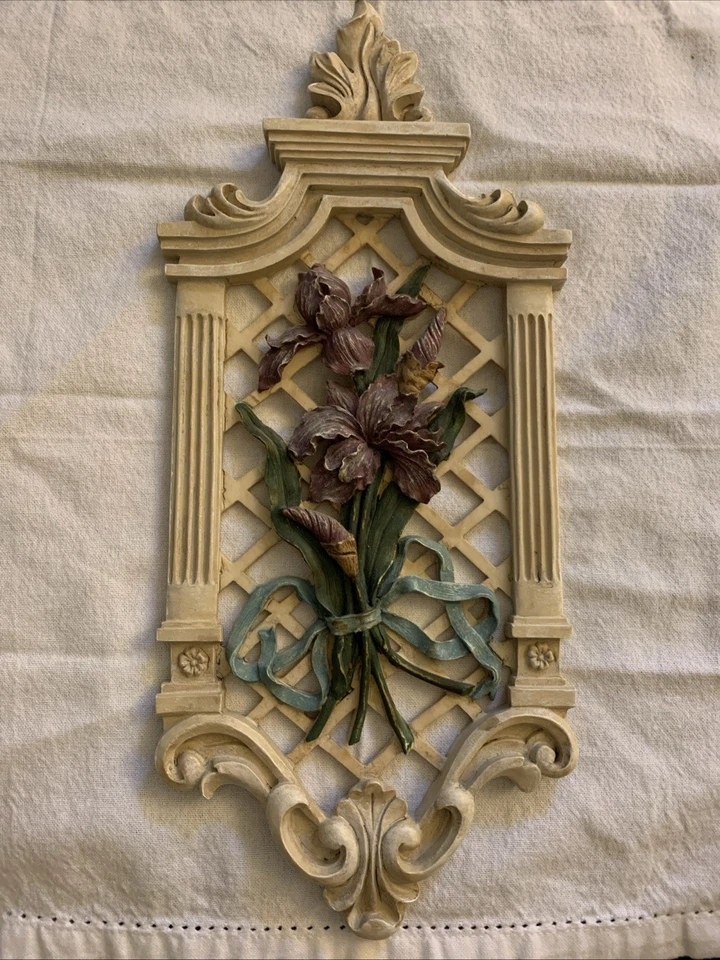 1 placa de arte de pared de resina floral camino de jardín vintage de 13,5" x 6" pulgadas Foto 1 de 4