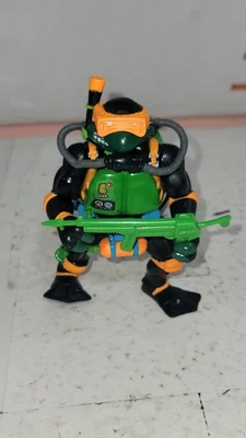 1992 TMNT Teenage Mutant Ninja Turtles Navy Seal Mike Mochila Mergulho Sem Granadas - Imagem 1 de 4