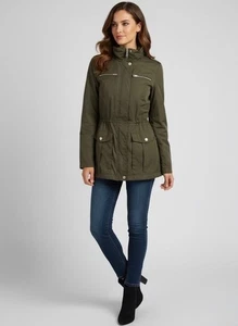 BCBGeneration Utility Military Anorak Parka Jacket Olive Green Gorpcore Armycore - Picture 1 of 24