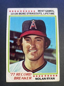 1978 Topps Baseball Nolan Ryan Angles Record Breaker Card #6 Hall of Famer (b) - Picture 1 of 2