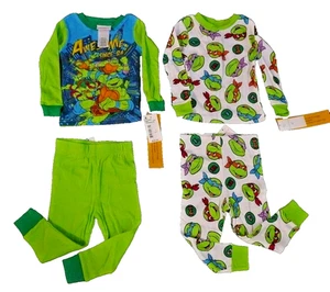 Nickelodeon 2 Sets-4 pieces Boy's Size 2 T Ninja Turtles Pajama sets Cotton NWTs - Picture 1 of 7