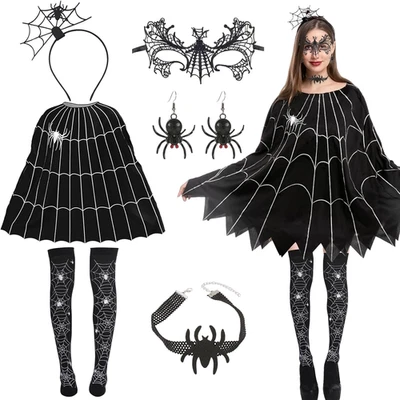 BESUCHE DEN QUNKUN-STORE Qunkun Fledermaus Kostüm Damen - Spinnen Kostüm Damen Für Halloween & Karneval F
