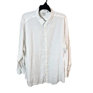 Baird McNutt Murano Shirt Men’s 4XB Big White 100% Linen Coastal Vacation L/S - Picture 1 of 5