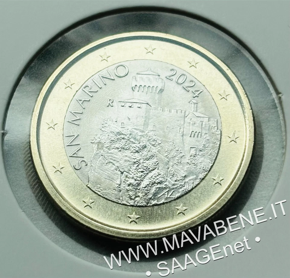 SAN MARINO 2024 SECONDA TORRE MONETA 1 EURO NUOVA FDC da rotolino - Imagen 1 de 1