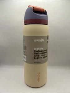 Owala 32 oz FreeSip Stainless Steel Water Bottle Sandy Shores- New - Picture 1 of 4