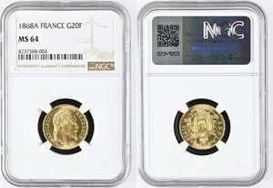 France - Napoléon III - 20 francs 1868 A - NGC MS 64 - Picture 1 of 1