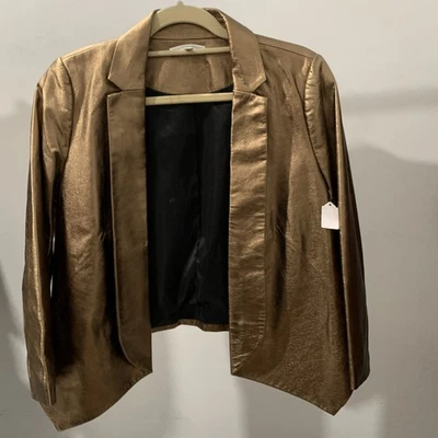 Rebecca Minkoff Lamb Skin Gold jacket Size 8 - Image 1 of 4