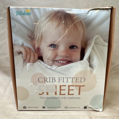 Sábanas ajustables Biloban para cuna ballenas 2pk 52”x 28”NUEVO EN CAJA (caja dañada no artículo) Foto 1 de 4