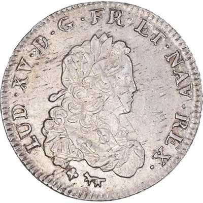 [#1150824] France, Louis XV, 1/3 Ecu, 1/3 Écu de France, 1720, Paris, Silver, AU - Image 1 of 2