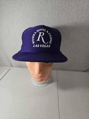 Vtg Riviera Hotel Casino Cap Las Vegas Logo Mesh Foam Trucker Baseball Dad Hat - Image 1 of 4