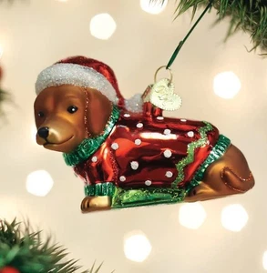 Dashing Dachshund Puppy Old World Christmas Dog Ornament-NWT-Free Shipping - Picture 1 of 1