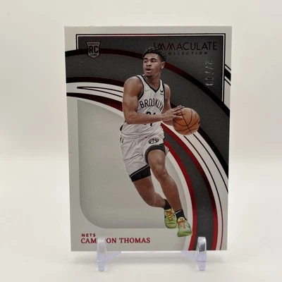 2021/22 Panini Immaculate Base RC Rookie Cameron Thomas Red /49 Nets LSU - Imagem 1 de 2