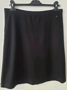 Tommy Hilfiger Womens Mini Skirt Logo. A line. Stretch Material Black  Small - Picture 1 of 9