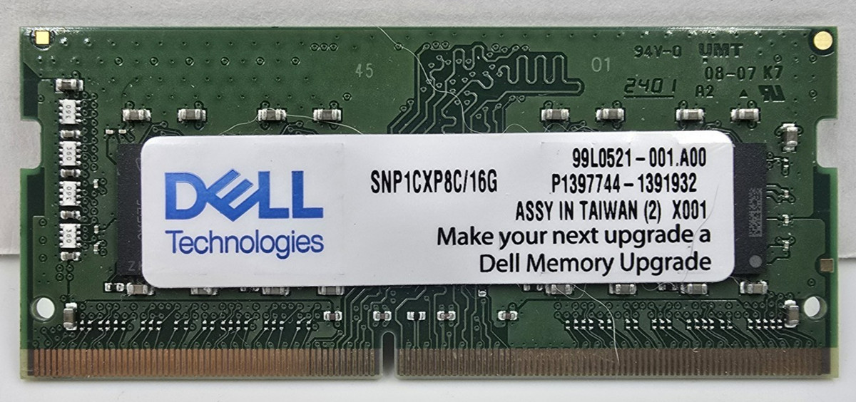 メモリー Dell 16GB DDR4 SODIMM 3200 MT/s 9dbef4b9-snp1cxp8c16g.png