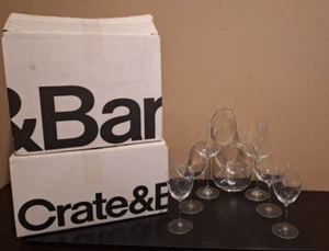 Juego de cristalería de vino cajón y barril - 7 piezas vasos y jarra nuevo - Imagen 1 de 2