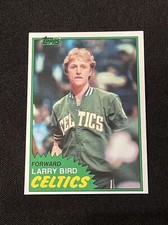 Larry Bird 1981 Topps #4 Card SHARP 2nd Year Rookie Card HOF Boston Celtics