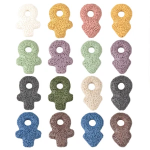 5PCS Male/Femal Symbol Shape 25mm 32mm Colorful Lava Stone Loose Pelelith Beads - Picture 1 of 31