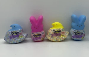 Set of 4 Peeps Dough Pack with Cutter Chicks Bunny Marshmallow Scented - Picture 1 of 5