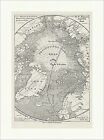 Karte D Mansenschen Expedition Reisen Nordpolar Alaska Land Holzstich E 17000