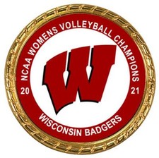 Wisconsin Badgers 2021 NCAA Womens Volleyball Championship Coin Double Sided