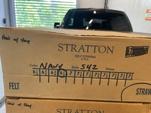 Stratton Straw Hat S42 Self Forming Law Enforcement Summer Navy Blue USA 6 7/8 - Picture 1 of 11