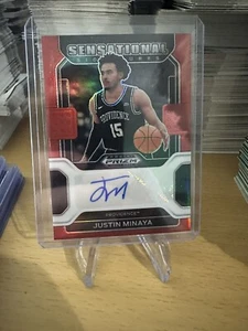 2022 Panini Prizm Draft Picks Sensational Signatures Red /199 Justin Minaya Auto - Bild 1 von 2