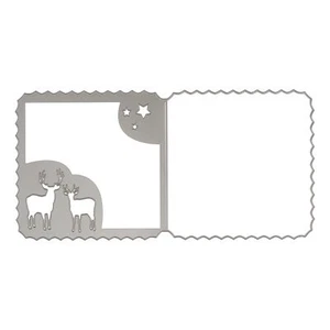 FINDit Troquelado Plantilla Tarjeta con Renos, An 21 x L 14,8 cm, Plantilla - Imagen 1 de 1